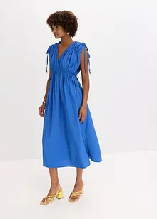 Maxi-jurk met wijde mouwen van structuurstof, bonprix