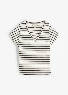 Gestreepte shirt met volantmouwen, bonprix