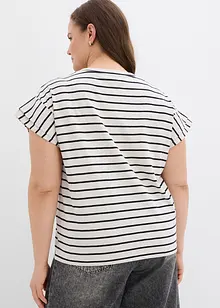 Gestreepte shirt met volantmouwen, bonprix