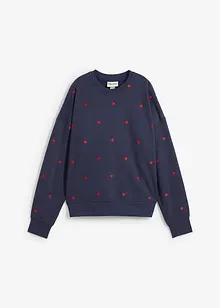 Oversized sweater met borduursel, bonprix