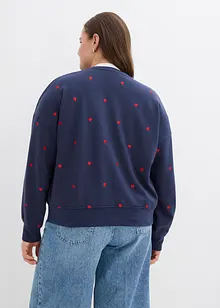 Oversized sweater met borduursel, bonprix