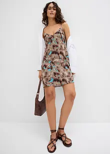 Jurk met spaghettibandjes van soepele viscose, bonprix