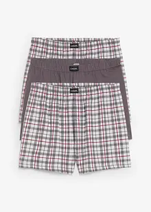Losse jersey boxers (set van 3) geruit, bonprix