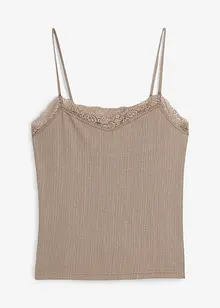 Top met spaghettibandjes van licht crêpe, bonprix