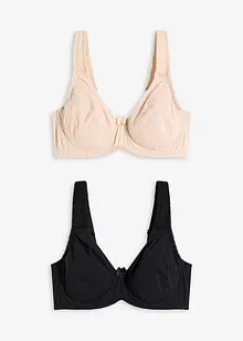 T-shirt bh met beugels en katoen (set van 2), bonprix