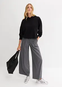 Hoodie van licht glanzende viscosemix, bonprix