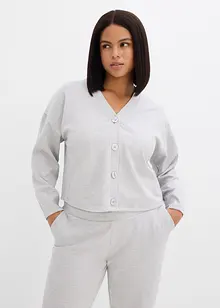 Sweatvest van licht glanzende viscosemix, bonprix