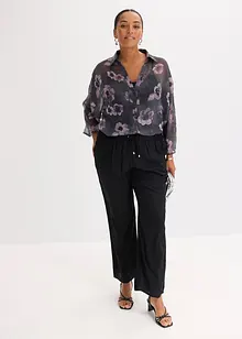Oversized blouse van luchtige chiffon, bonprix