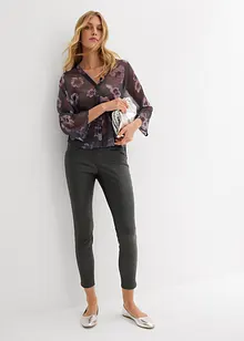 Stretch broek met glanseffect, bonprix