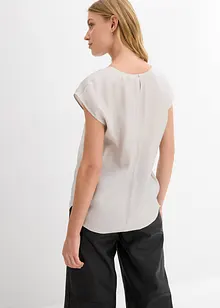 Blouse van satijn met korte mouwen, bonprix