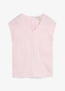Blouse van satijn met korte mouwen, bonprix