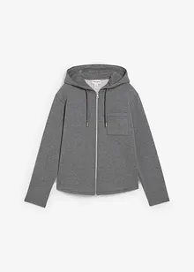 Sweatvest met capuchon van zachte scubastof, bonprix
