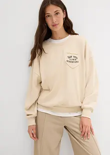 Oversized sweater in een zachte katoenmix, bonprix