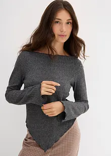 Geribd shirt in een zachte viscosemix, bonprix