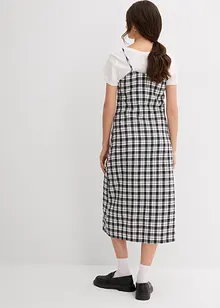 Flanellen jurk met bandjes van puur katoen, bonprix