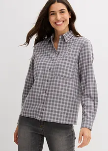 Geruite overhemdblouse van katoen, bonprix