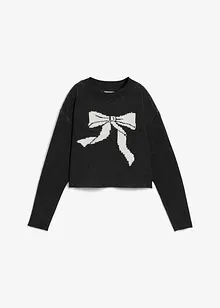 Fijngebreide trui met een strik, bonprix