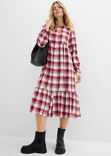 Midi jurk van flanel, bonprix