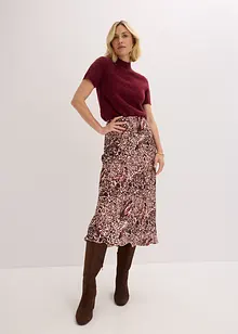 Satijnen rok met structuur, bonprix