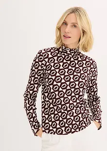 Shirt met opstaande kraag en structuur, bonprix