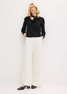 Gestructureerd shirt met afneembare strik, bonprix