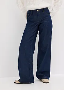 Wide leg jeans mid waist, bonprix