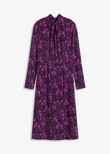 Midi jurk met opstaande kraag, bonprix