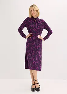 Midi jurk met opstaande kraag, bonprix