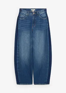 Barrel jeans high waist, cropped, bonprix