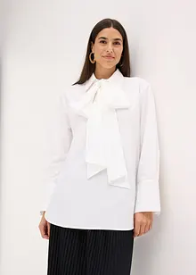 Blouse met strik van katoen, bonprix