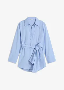 Blouse met strik van katoen, bonprix