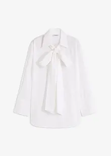 Blouse met strik van katoen, bonprix