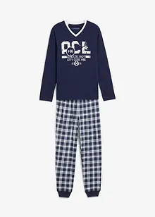 Pyjama met lange mouwen in een katoenmix, bonprix