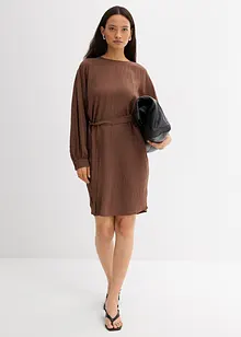 Mini jurk met structuur in een viscosemix, bonprix