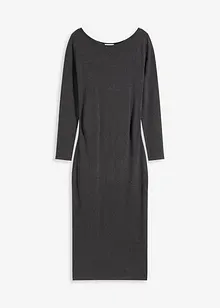 Midi-jurk met kasjmier en plooitjes aan de zijkant, bonprix