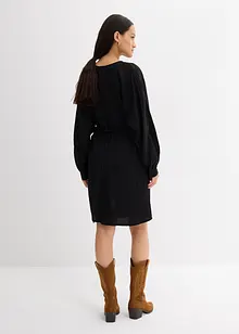 Mini jurk met structuur in een viscosemix, bonprix