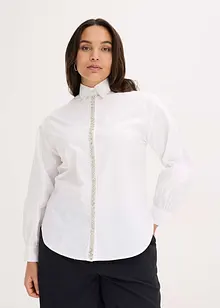 Overhemdblouse met strass, bonprix