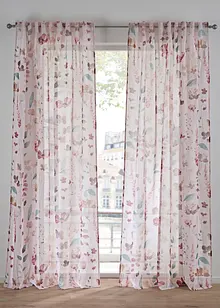 Transparant gordijn met bloemenprint (1 stuk), bonprix