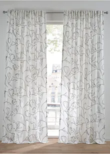 Gordijn met bladeren van gerecycled polyester (1 stuk), bonprix
