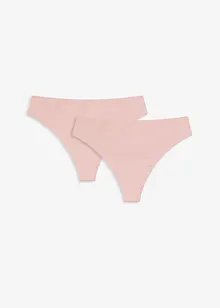 High waist string van glanzend materiaal (set van 2), bonprix