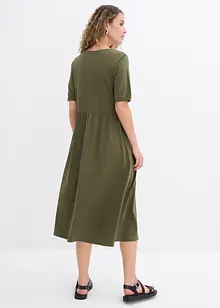 Katoenen midi jurk met knoopsluiting, bonprix
