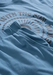 Shortama met lange mouwen van biologisch katoen, bonprix