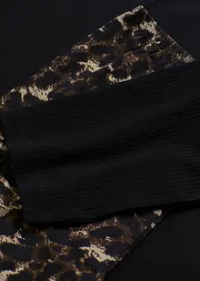 Pyjama met geribd shirt en wijde broek, bonprix