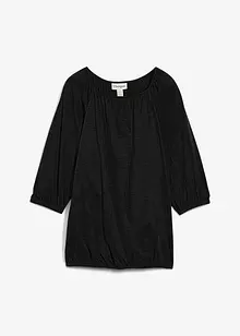 Katoenen shirtblouse met carréhals, halflange mouw, bonprix