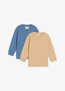 Sweater van zachte katoenmix (set van 2), bonprix