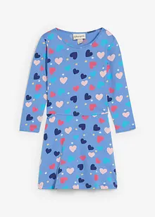 Meisjes jersey jurk met lange mouwen van biologisch katoen, bonprix
