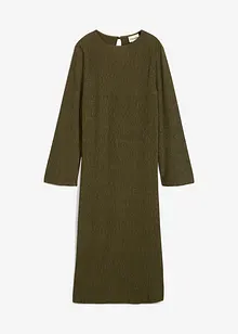 Midi jurk van gestructureerde crinkle, bonprix