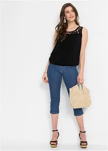 Top met kant in een viscosemix, bonprix