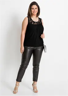 Top met kant in een viscosemix, bonprix