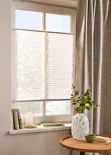 Ausbrenner plisségordijn met bladerprint, bonprix